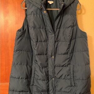 J. Jill Dark Green Puffer Vest